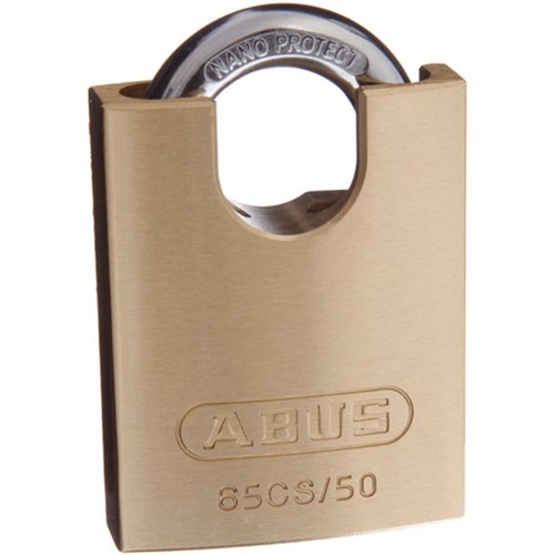 ABUS 65 Series Premium Padlock with 50mm Brass Body and 20.5mm Concealed Hardened Steel Shackle KA 6501 - 65CS/50KA11