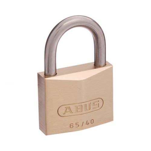 ABUS 65 Series Premium Padlock Weather Resistant with 40mm Brass Body and 23mm Stainless Steel Shackle KA 6401 - 65IB/40KA11