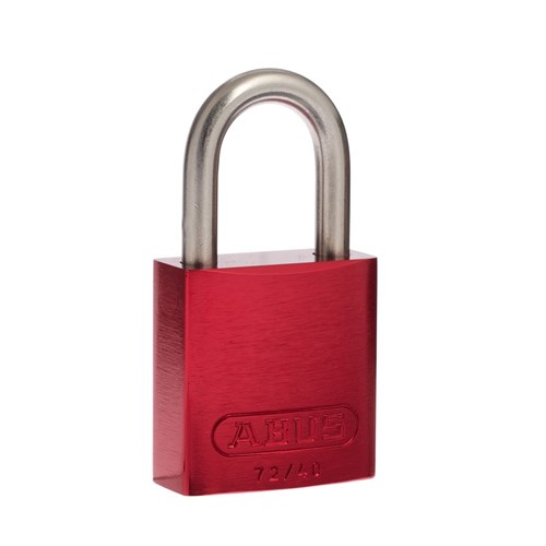 ABUS 72 Series Compact Rekeyable Padlock with 40mm Red Aluminium Body and 25mm Stainless Steel Shackle KA 001 - 724IB40REDKA001
