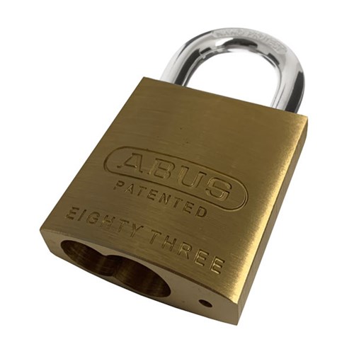 ABUS 83 Series Premium Rekeyable Padlock with 45mm Brass Body and 25mm Hardened Steel Shackle Less Cylinder - 8345NLC
