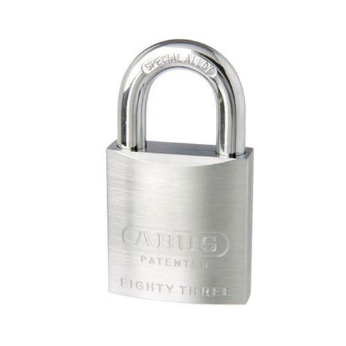 ABUS 83 Series Premium Rekeyable Padlock with 50mm Brass Body and 25mm Hardened Steel Shackle Less Plug - 8350NLP