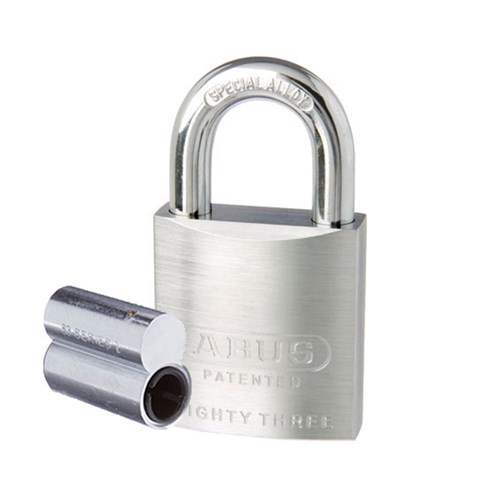 ABUS 83 Series Premium Rekeyable Padlock with 50mm Brass Body and 25mm Hardened Steel Shackle Less Plug - 8350NLP