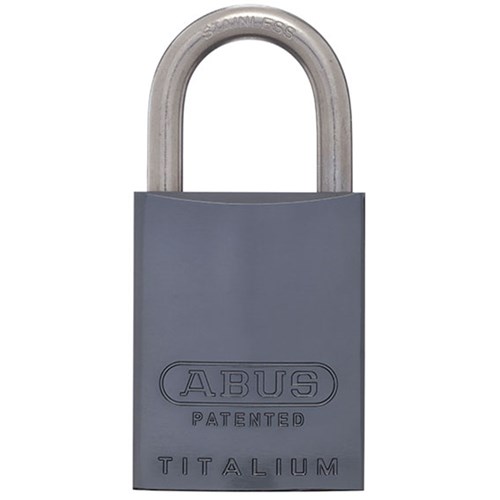 ABUS 83AL Series Premium Rekeyable Padlock with 40mm Titanium Aluminium Body and 25mm Stainless Steel Shackle KD - 83ALIB40TITANKD