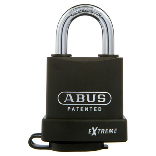 ABUS Extreme Series Premium Weatherproof Rekeyable Padlock with 53mm Black Covered Hardened Steel Body and 25mm Hardened Steel Shackle KD - 83WP53NKD
