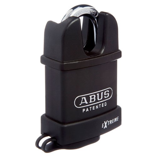 ABUS Extreme Series Premium Weatherproof Rekeyable Padlock with 53mm Black Covered Hardened Steel Body and 25mm Concealed Hardened Steel Shackle KD - 83WPCS53NKD