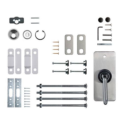 ADI 2 Point Locking Bar LB702-1/175 LH with Internal Lever and External Lever, Key Locking and Indicator for Doors 930-1080mm  - ADILB7021175LH