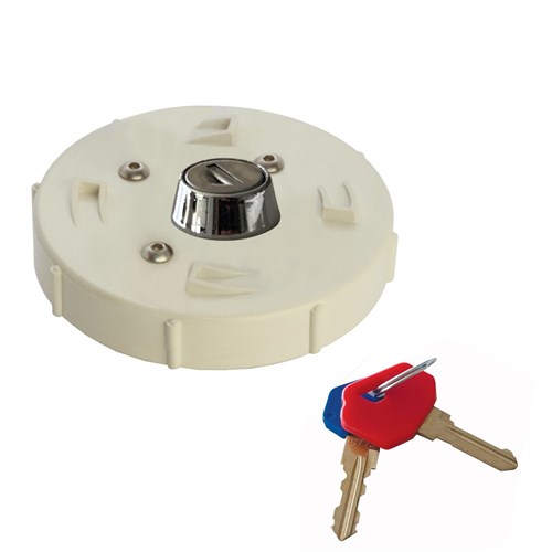 ADI PVC 90mm Lockable Cap to suit Lock Focus RV Range Retrofit Kit 2 including Ring