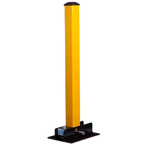 ADI Parking Barrier, Padlockable and Collapsible Post in Bright Yellow - PB0298