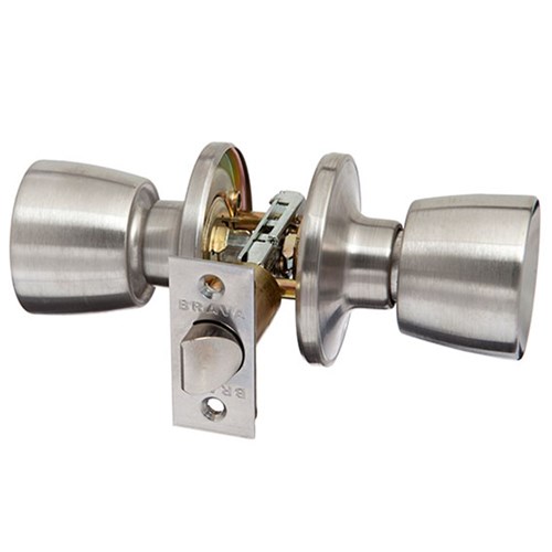 BRAVA Urban Tiebolt Tulip Privacy Knob Set with Adjustable 60/70mm Backset Satin Stainless Steel - BRT6610B