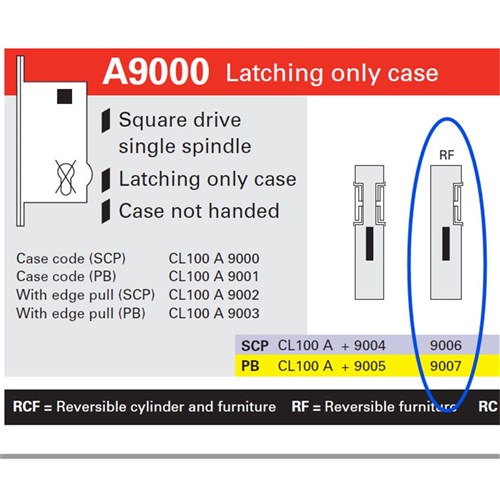 CaviLock CL100 Sliding Door Lock Latching Only with Edge Pull and Flush Turn Satin Chrome - CL100A9006