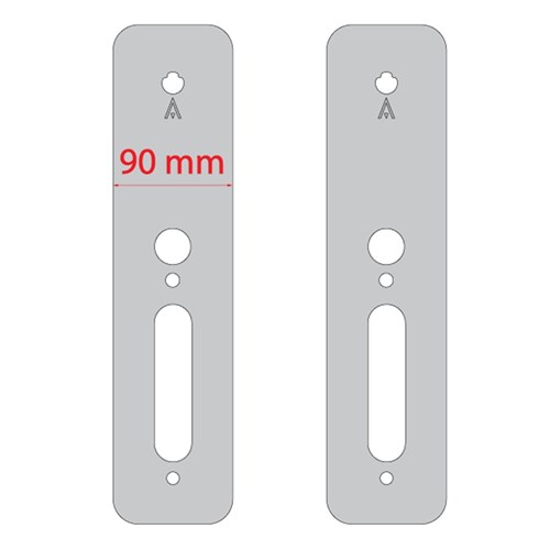 SALTO COVER PLATES SUIT XS4 ONE Ex7xx HANDLE RANGE, 90mm, SS FINISH (PAIR)