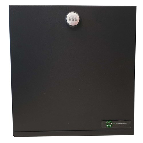 CS Metal Housing to suit EVO2/4, Inc 3 Wheel Combo Lock, Black, 300x320x100