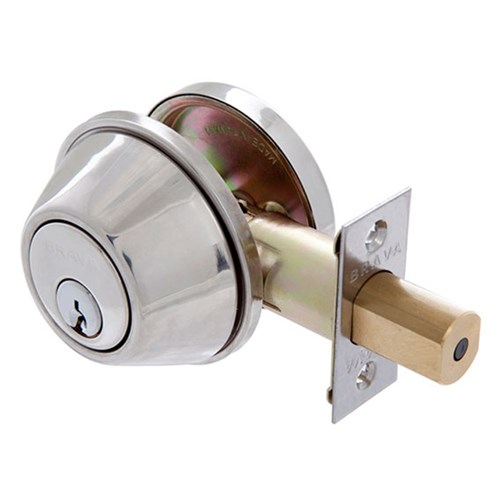 BRAVA Urban Deadbolt Single Cylinder LW4 Profile KD Polished Stainless - D331B