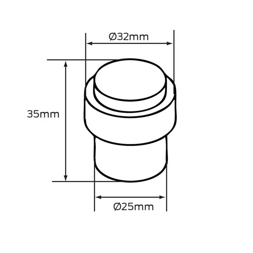 DALCO DOOR STOP 12802 MATT BLACK