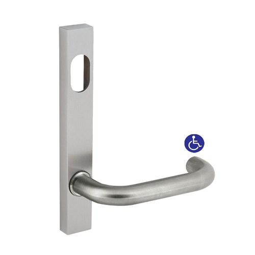 dormakaba Furniture Narrow Square End Plate Concealed Fix with Cylinder Hole & 70 Lever SSS - 6400/70SSS 9400000016591