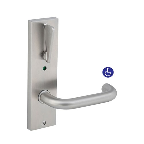 Dormakaba Furniture Square End Plate Visible Fix with Noosa Lever and Indicating Disabled Turn RH SSS - 6657/30GRSSS 9400000002029