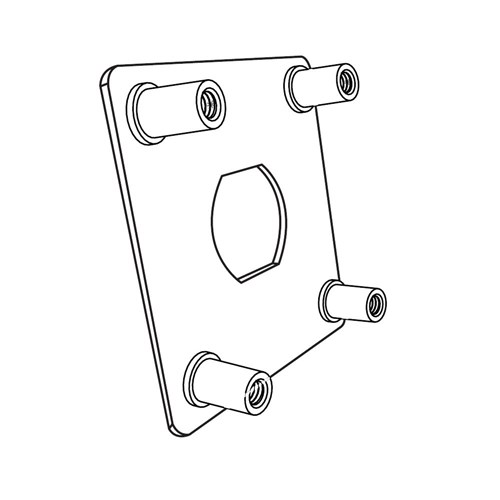 BDS Cam Lock Anti Spin Plate Concealed Fix SS 50x50x1.5mm