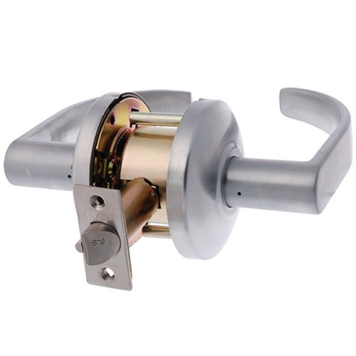 BRAVA Metro EV Series Passage Lever Set 70mm Backset Satin Chrome - EV8082SC70