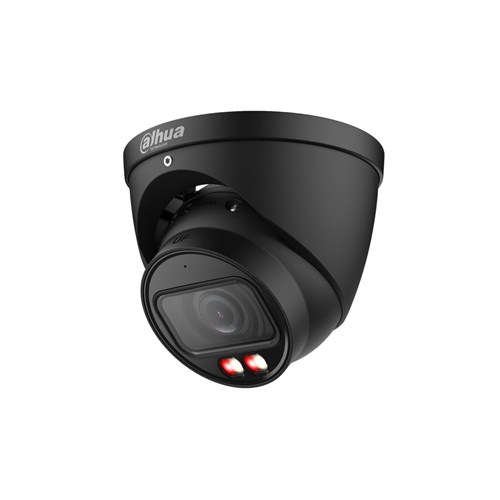 Dahua WizSense Series 6MP Black Eyeball Network Camera with 2.8mm Fixed Lens, AcuPick Technology and White Light LED, IP67 - DH-IPC-HDW3667EM-S-IL-ANZ-BLK