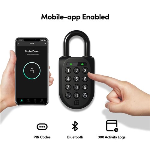 Igloohome Smart Padlock with Bluetooth and PIN, Commercial Grade, IP68 Rating - SP2E