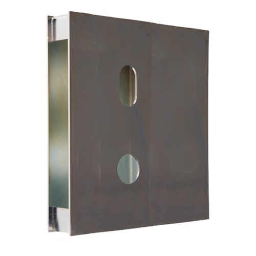 BDS Lock Box to suit Lockwood 3570EL Lock with Cylinder & Spindle Hole 60mm Backset 128x175x30mm - LB2E