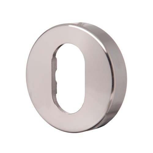 Lockwood Furniture 1370 Series Oval Cylinder Escutcheon - Grub Screw Fix Satin Chrome - 1376/ESC