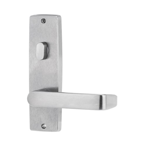 Lockwood Furniture Square End Plate Visible Fix with Turnsnib and 59 Lever Satin Chrome - 1904/59SC