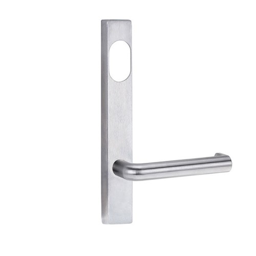 Lockwood Furniture Narrow Square End Plate Concealed Fix with Cylinder Hole and 144 Lever Satin Chrome - 4801/144SC