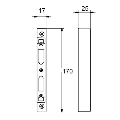 LOCKWOOD ONYX 9A0X3/XXBLK EXTRA WIDE STRIKE BLK