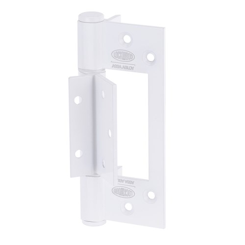 Lockwood Fast Fix Hinge Heavy Duty Wrap Around for Aluminium Doors 130x39x3mm White - AH130WH