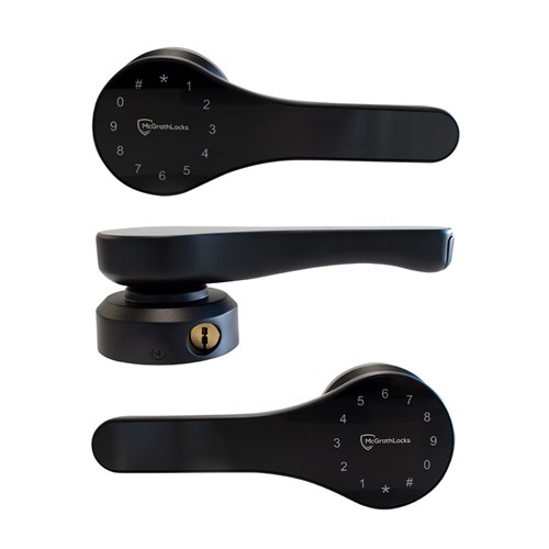 McGrath Ascot Digital Lock, Double Sided to suit Gate Installation, IP66 rating, Black Finish with 60mm Backset Tubular Latch