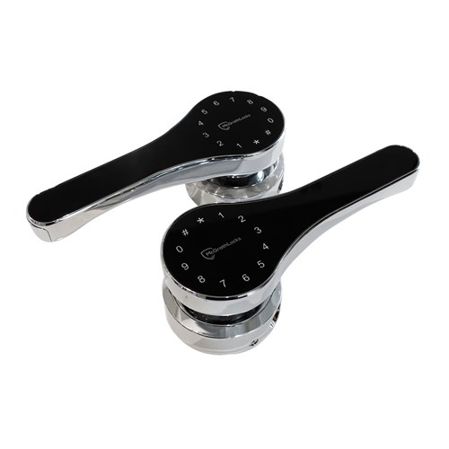 McGrath Ascot Digital Lock, Double Sided to suit Gate Installation, IP66 Rating, Polished Chrome Finish with 60mm Tubular Latch