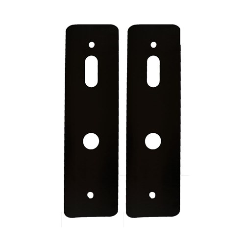 McGrath Locks Scar Plates for Hamilton Lock, 300x85x1.5mm, 304 Matt Black, Packet of 2