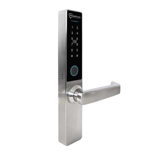 McGrath Hamilton Digital Lock With DDA Compliant Handles And 2 hour Fire Rating, Satin Nickel Finish with 60/70mm Adjustable Latch