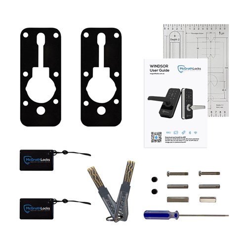 McGrath Windsor Digital Lock, 2 hour Fire Rating, Satin Nickel Finish, Latch Not Included