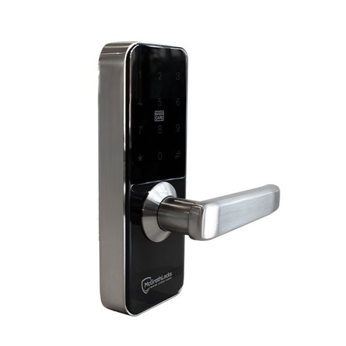 McGrath Windsor Digital Lock, 2 hour Fire Rating, Satin Nickel Finish with 60/70mm Adjustable Latch