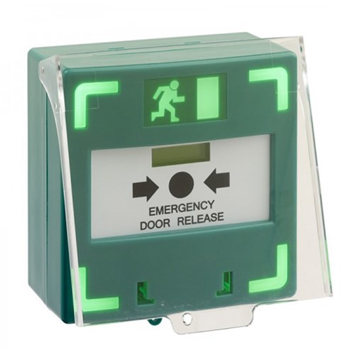 Neptune Resettable Call Point with LED Light and Buzzer, Green - NECPLBGN