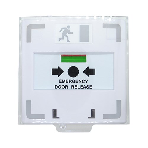 Neptune Resettable Call Point with LED Light and Buzzer, White - NECPLBWH