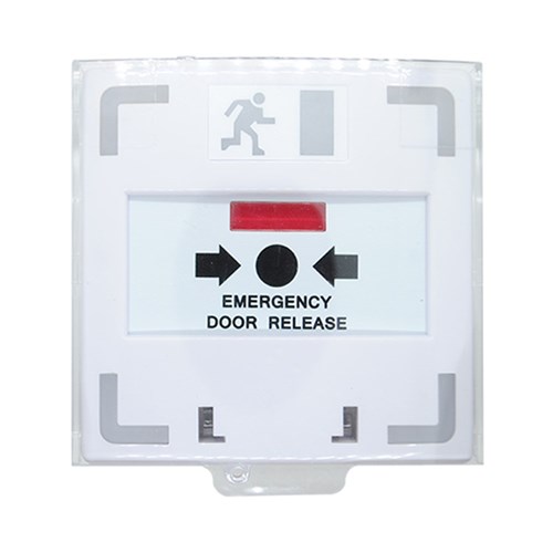 Neptune Resettable Call Point with LED Light and Buzzer, White - NECPLBWH