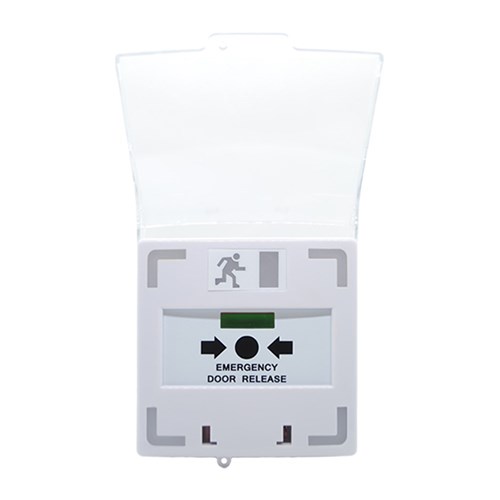 Neptune Resettable Call Point with LED Light and Buzzer, White - NECPLBWH