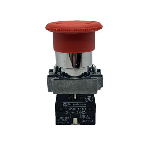 Neptune Red Mushroom Latching Button only - NEDLANCBMR-1