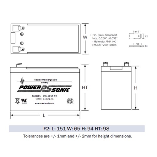 12 Volt 9Ah Battery Valve Regulated Lead-Acid Battery