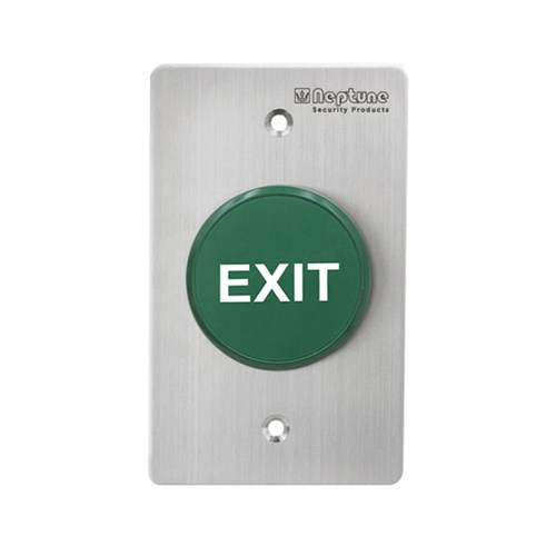 Neptune Press to Exit,ANSI,IP65,NO/NC/C,1.7mm SS,Flat EXIT,Green