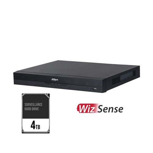 Dahua WizSense AI Series 8 Channel NVR with 8 PoE Ports, 2 HDD Bays, installed with 1 x 4TB HDD - DHI-NVR4208-8P-AI/ANZ-4T