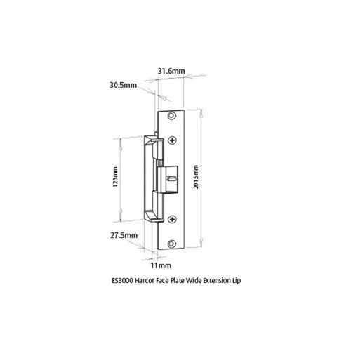 Lockwood Padde ES3200 12VDC High Security Electric Strike, Field Changeable Fail Safe - ES3200-1