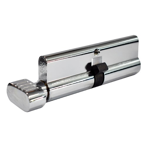 PROTECTOR Euro Single Cylinder and Turn with Fixed Cam LW4 Profile KA Chrome Plate 90mm - PCT90-5P-KA-CP