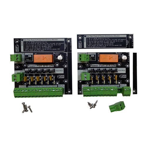 Jack Fuse Power Port 5 Way Power Distribution Module with Fire Trip, Self Healing Fuses - PP5FR-UNI
