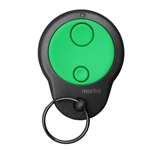 Merlin Garage Door Remote with 2 Buttons in Black and Green - M842RS RCM11