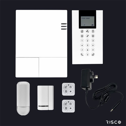 RISCO WiComm Pro Alarm Kit with Wireless Panda Keypad, Piccolo Pet Friendly PIR Detector, Reed Switch and 2x Panda KeyFobs
