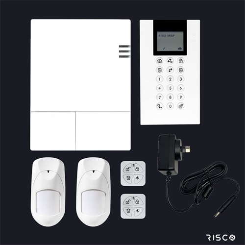 RISCO WiComm Pro Alarm Kit with Wireless Panda Keypad, 2x Wireless iWave Pet Friendly PIRs and 2x Panda Keyfobs